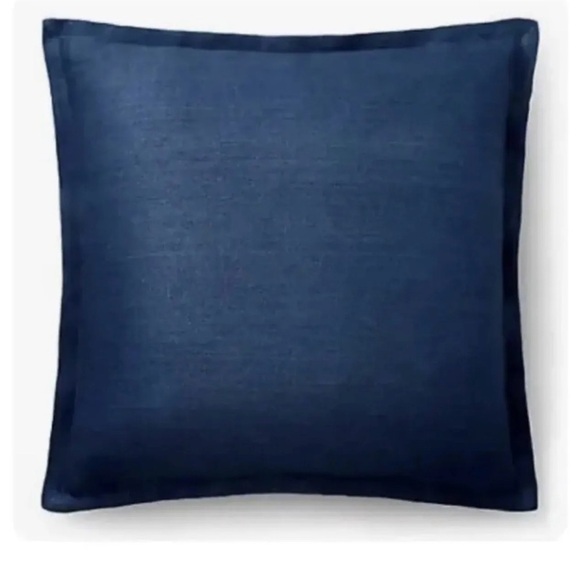 Lauren Ralph Lauren Gavin European Sham Indigo Blue Linen NWT - Picture 1 of 10